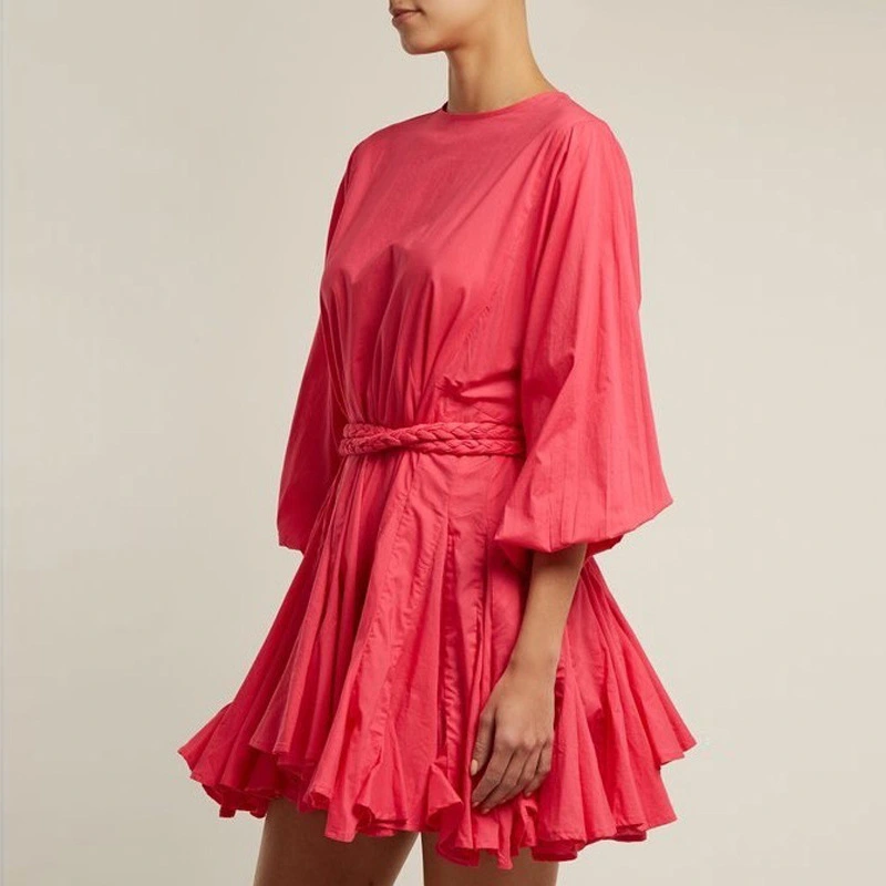 Contrasting Color Seaside Holiday Skirt With Waist