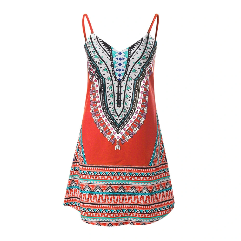  New European And American Summer Zinc Hot Models Digital Printing Sexy Suspender Dress Skirt