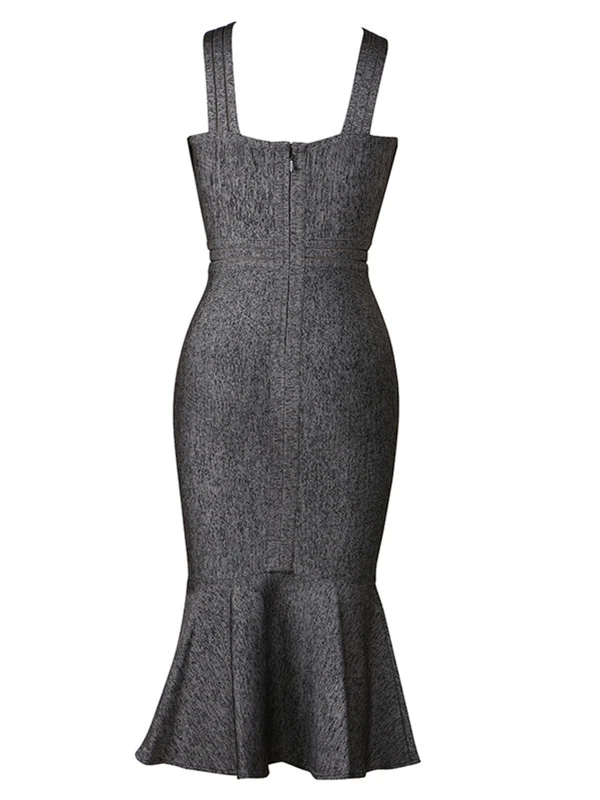 Long Mermaid Dress With A Thin Bandage Dress