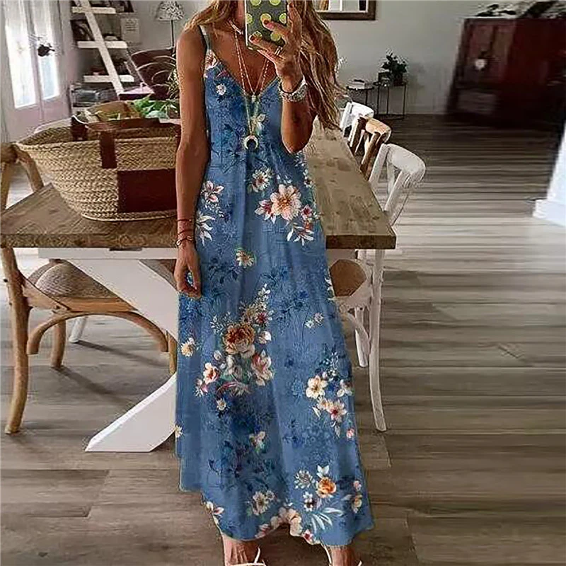 Dress Slim Slimming Long Flower Suspender Skirt