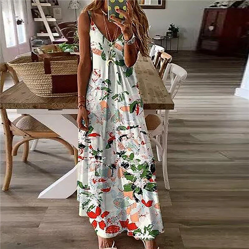 Dress Slim Slimming Long Flower Suspender Skirt