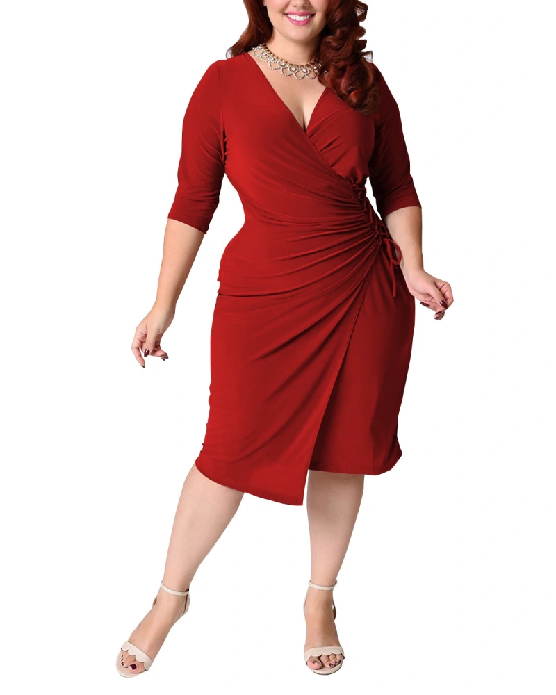 V Sexy Elegant Hot Selling Plus Size Dress