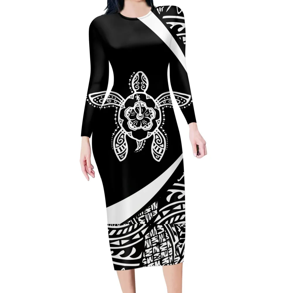 New European And American Fashion Sexy Long-Sleeved Dress