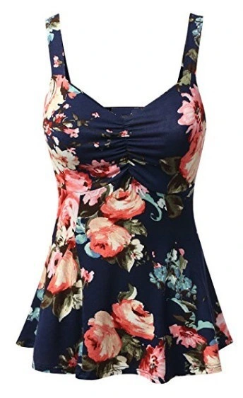 European And American New Fashion Women'S Wrapped Chest Printed Pleated Jumpsuit Short Skirt
