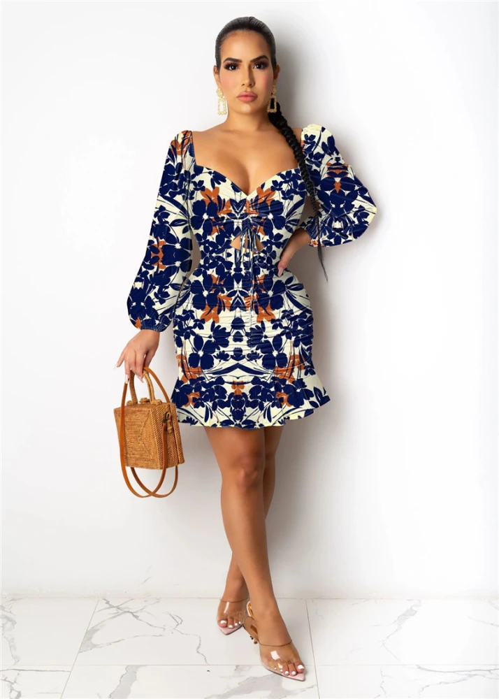 Fashion Strap Sexy Striped Print Dress