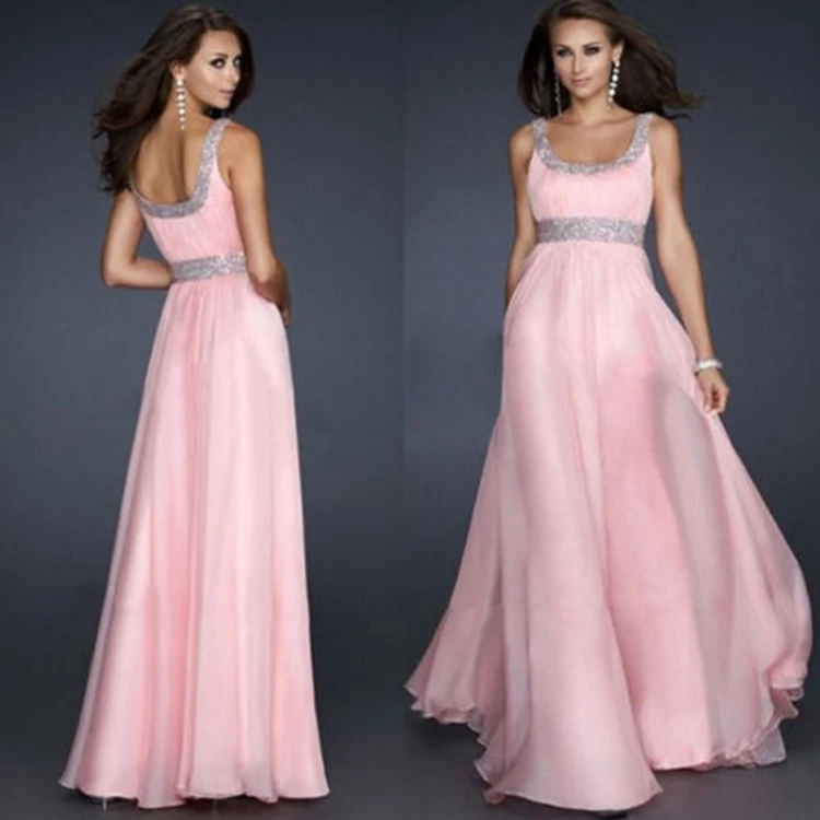 Women's Deep V Halter Halter Chiffon Dress