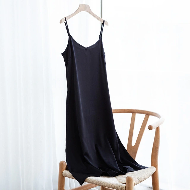 Fashion High Quality Women's Dress Summer Satin Dress