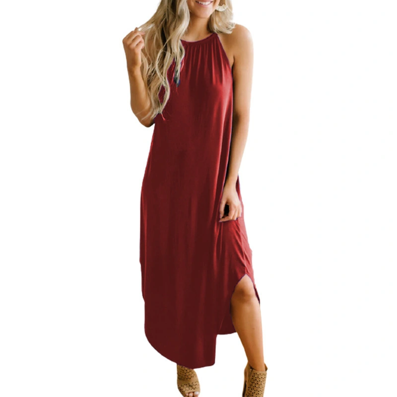 Pure Color Sexy Sling Dress