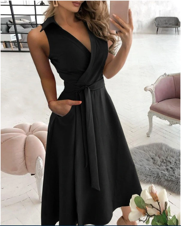 Fashionable V Neck Printed Packed Hip Dress Women