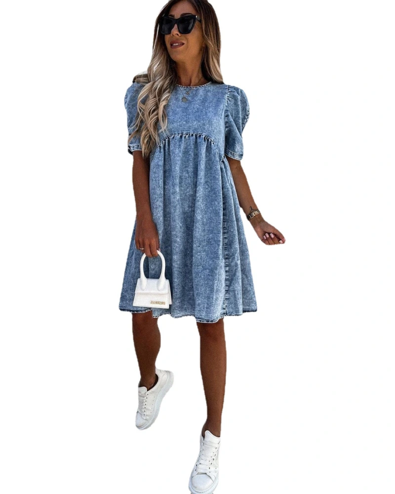 Summer Mid-sleeve Loose Dress