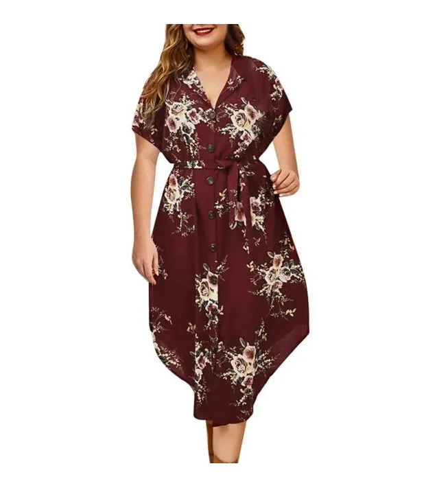 Women's Dress With Slits And Irregular Laces