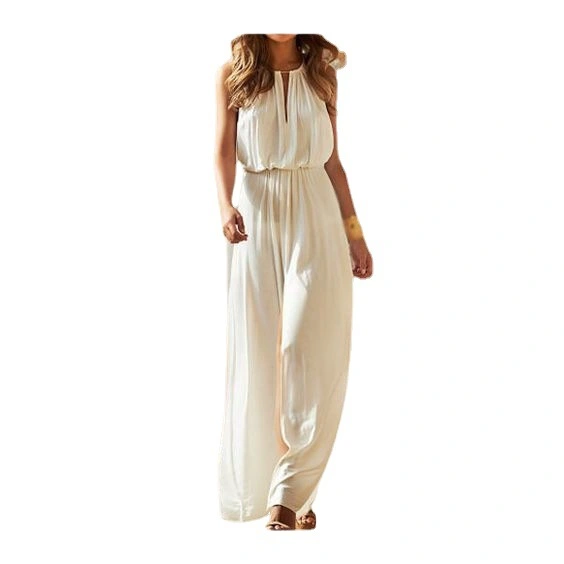 Elastic Waist Slimming Jumpsuit