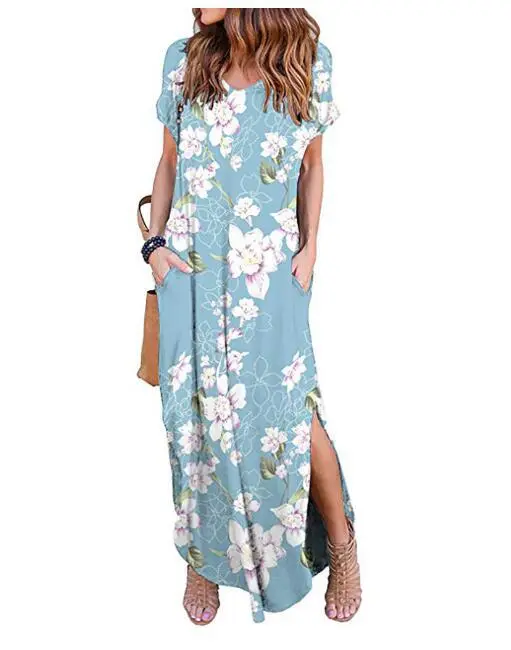 Extra Long Plus Loose Pocket Dress