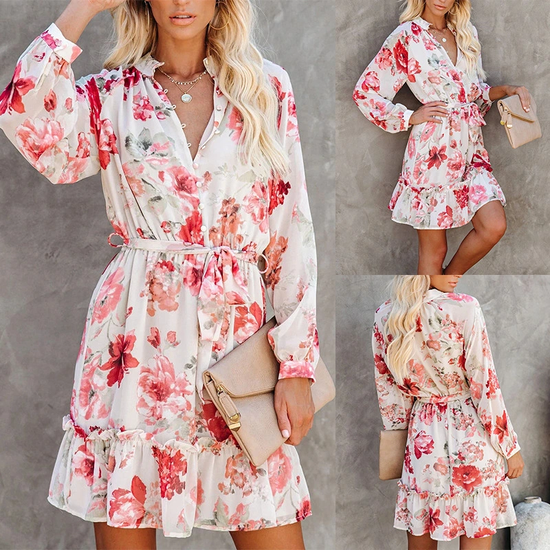 Women's Dress Fashion Printed High Waist A-Line Skirt