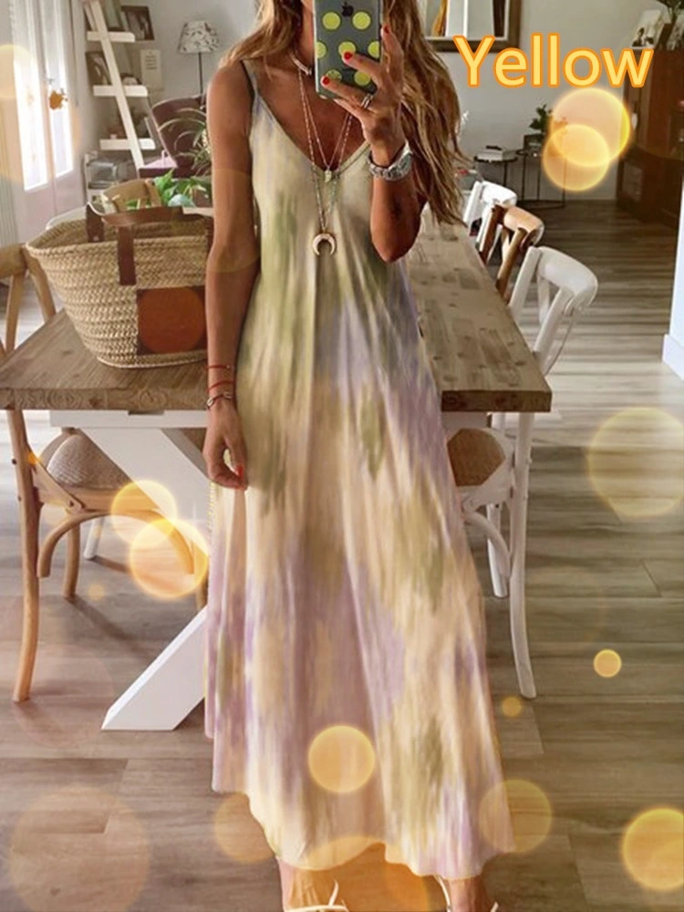 Women's Waist Waist Big Swing Suspender Dress