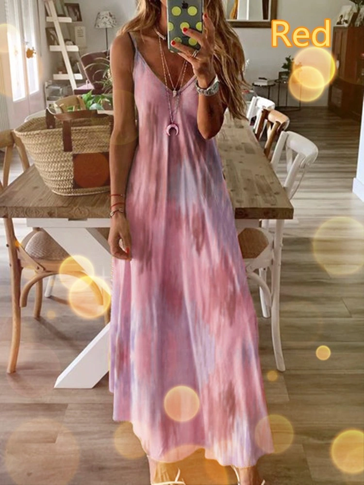 Women's Waist Waist Big Swing Suspender Dress