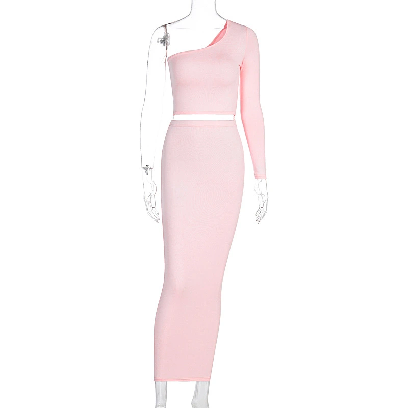 Cropped Short Top Slim-fit Bag Hip Skirt Two-piece