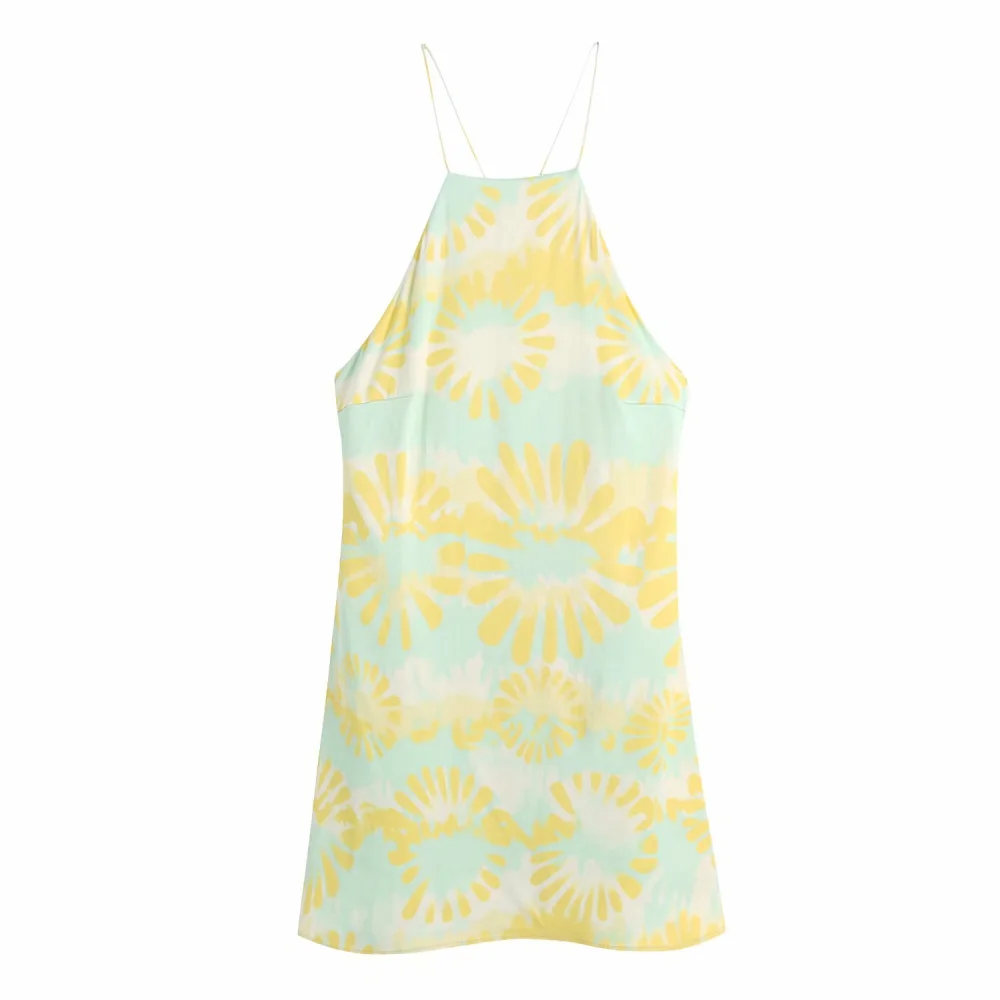 New Women's Printed Sexy Halter Strap Dress For Women