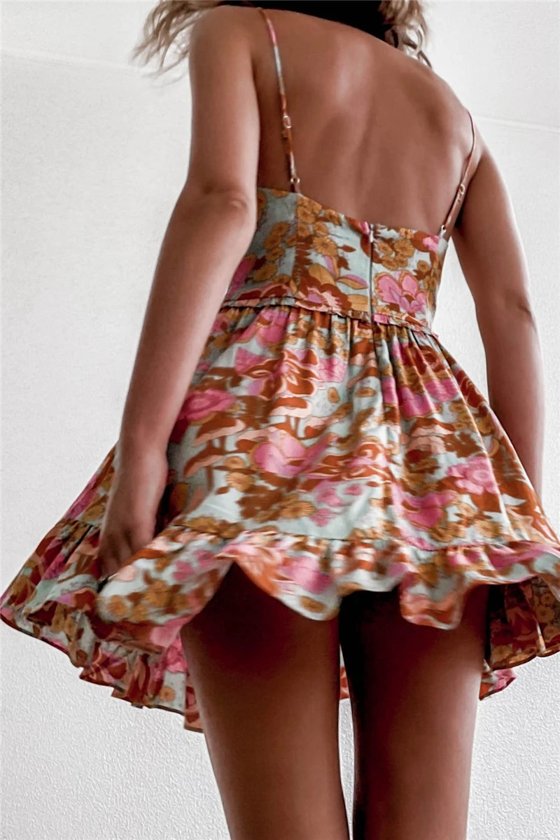 Women's Sling Print Dress