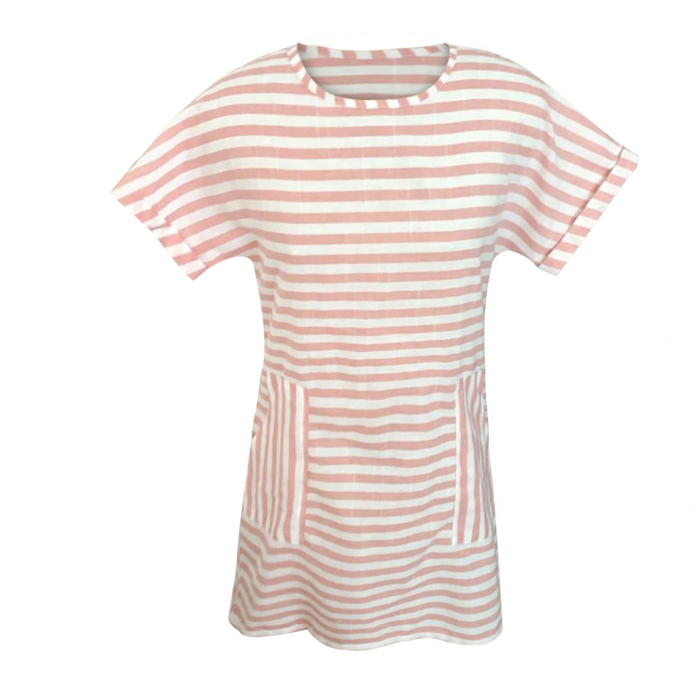 Round Neck Striped Patchwork Dress