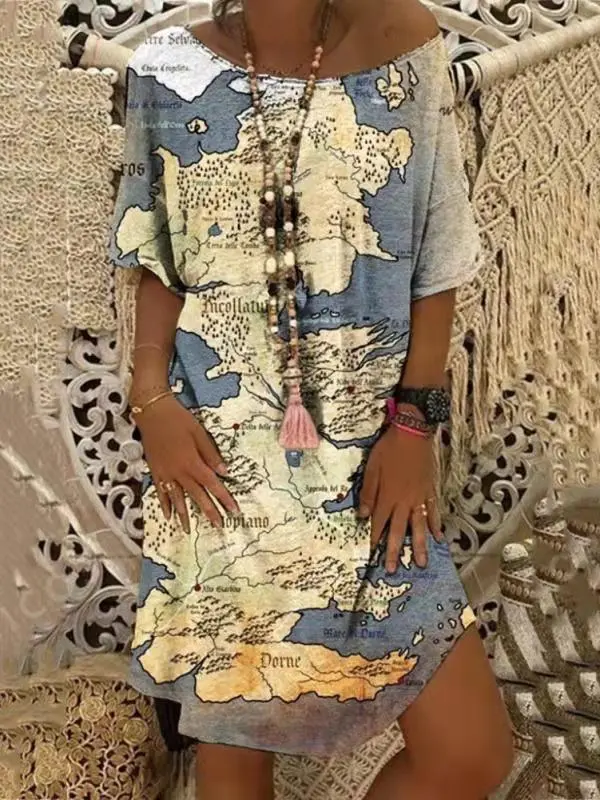 Loose Casual Mid-length Short-sleeved Dress
