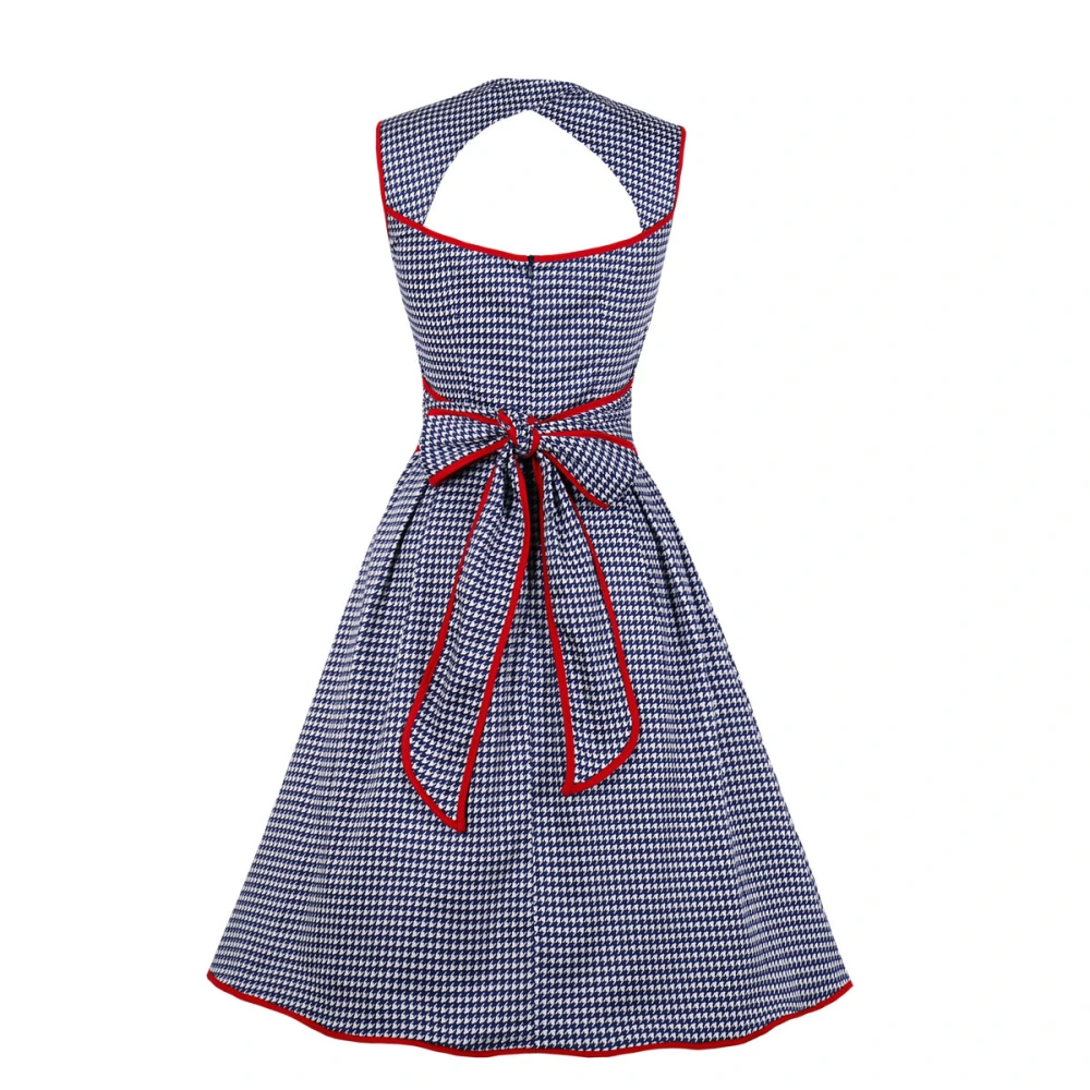 Retro Sexy Backless Lace Bow Dress