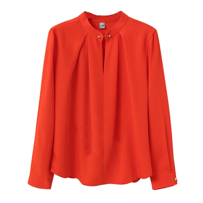 Solid Color Long-sleeved Loose Lining Top Bottoming Shirt