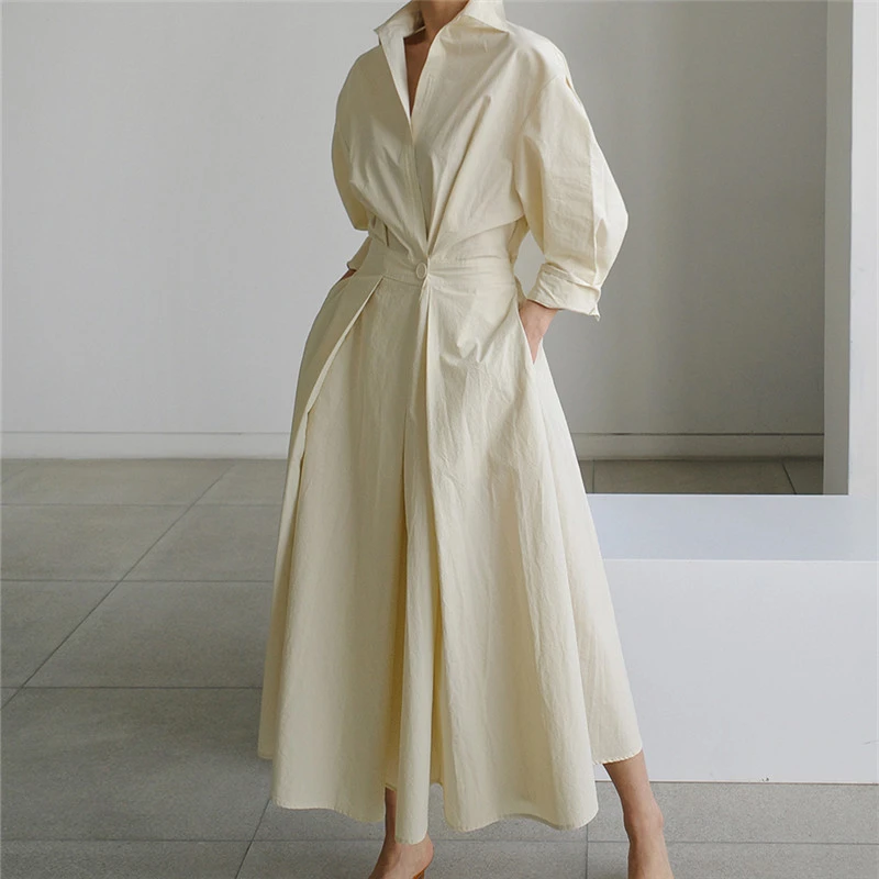 Loose Dress Women Elastic High Waist Show Thin Temperament Knee-length Skirt