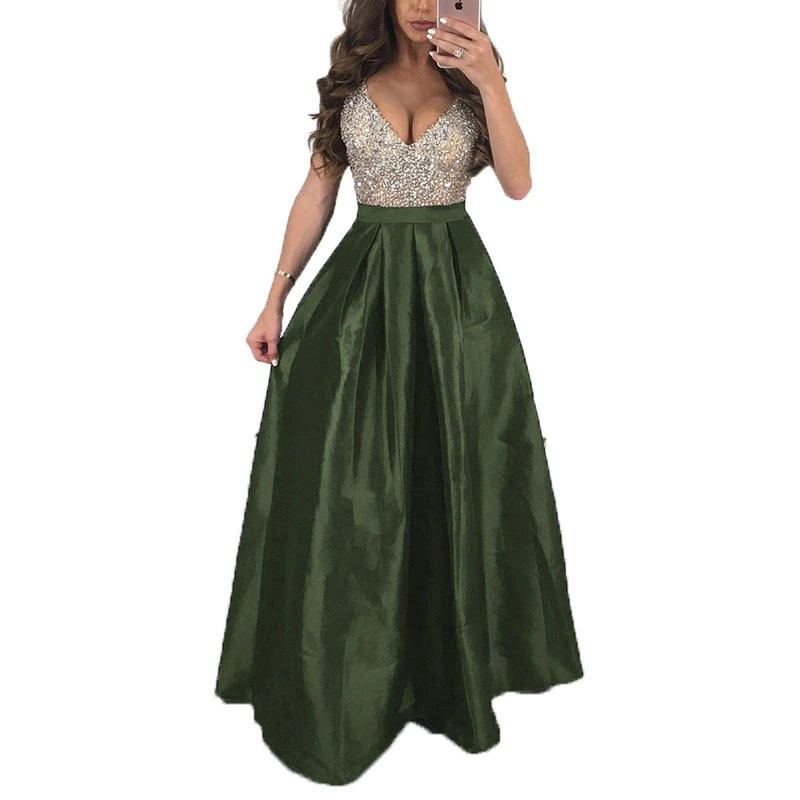 Fashion Big Swing Dress Sleeveless Long Skirt