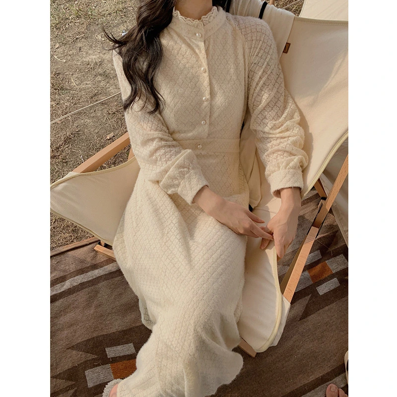 Soft Glutinous Glutinous Gentle Wind In Winter Wear A Dress For Women