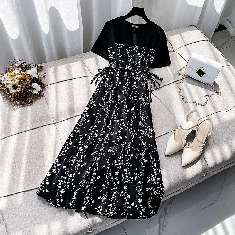 Women's Floral Dress Loose And Slim Down