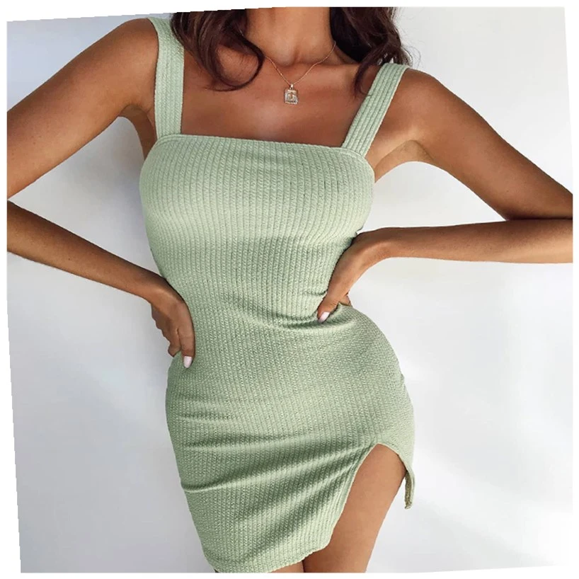 Women's Solid Color Slim Sexy Dress