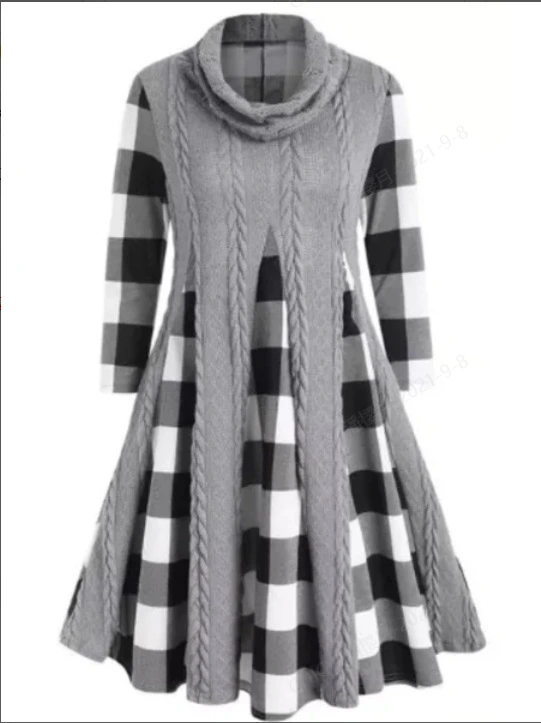 Stitching Solid Color Temperament Commuter Jumpsuit Skirt