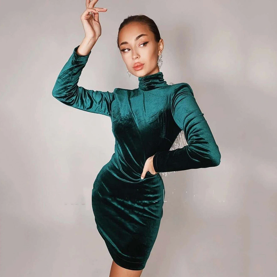 Bandage Dress Sexy Leaky Back Tight Party Dress
