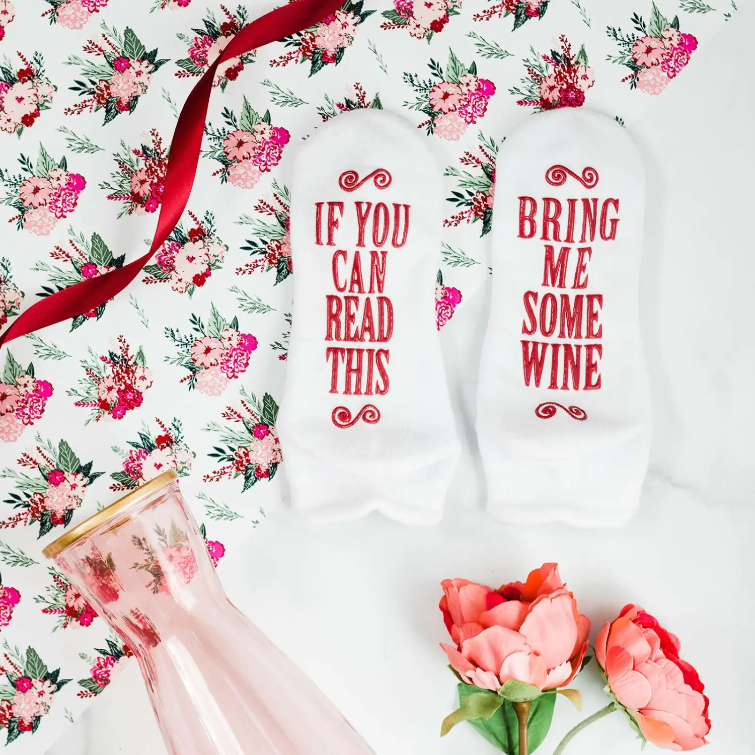 Haute Soiree Women's Novelty Socks - “If You Can Read This, Bring Me Some” - One Size Fits All