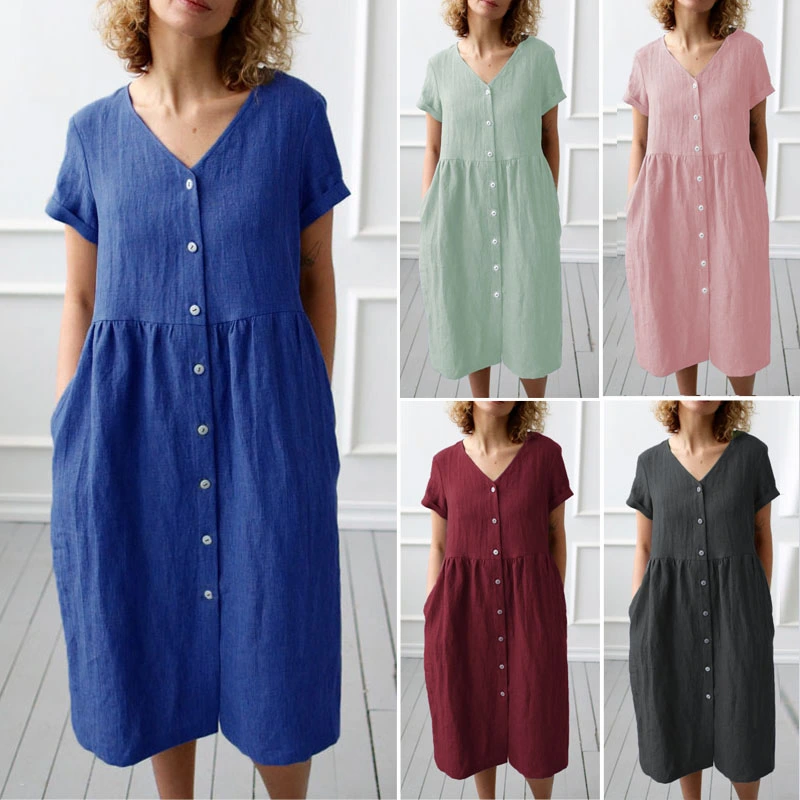 Cotton Linen Dress