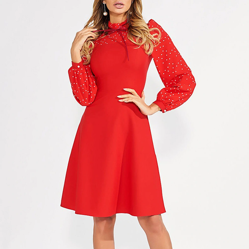 Polka dot fungus midi dress
