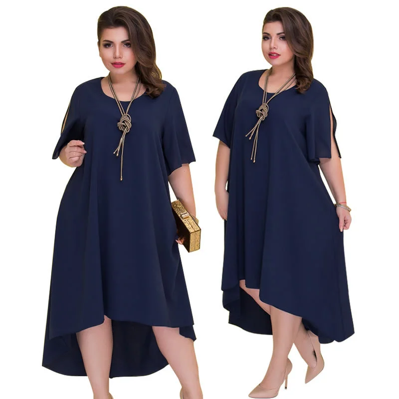 Casual women's dress with loose large skirt