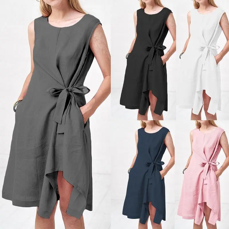 Cotton and linen dress