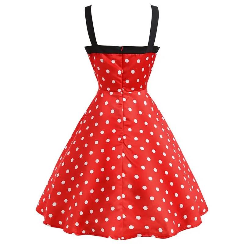Polka dot print vintage dress