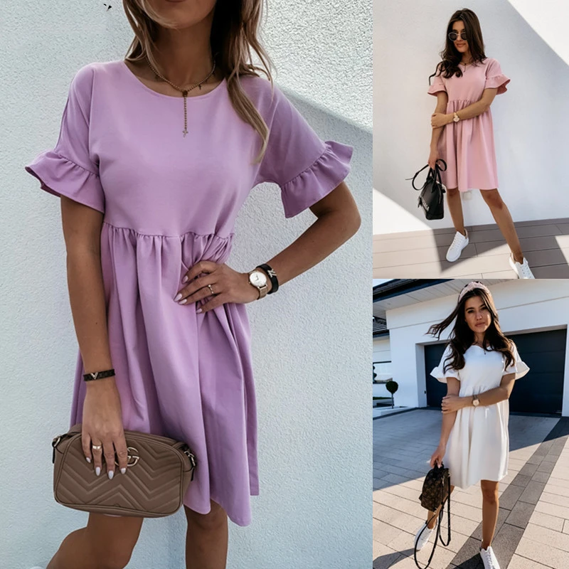 Flounces skirt dress