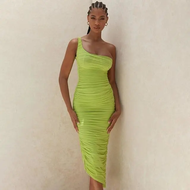 One shoulder strap dress
