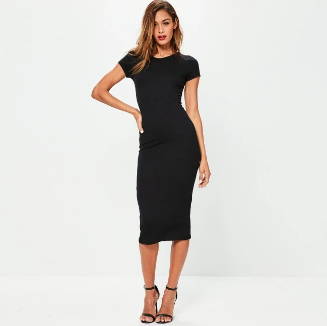 Women's explosive long skirt short sleeve milk sexy dress