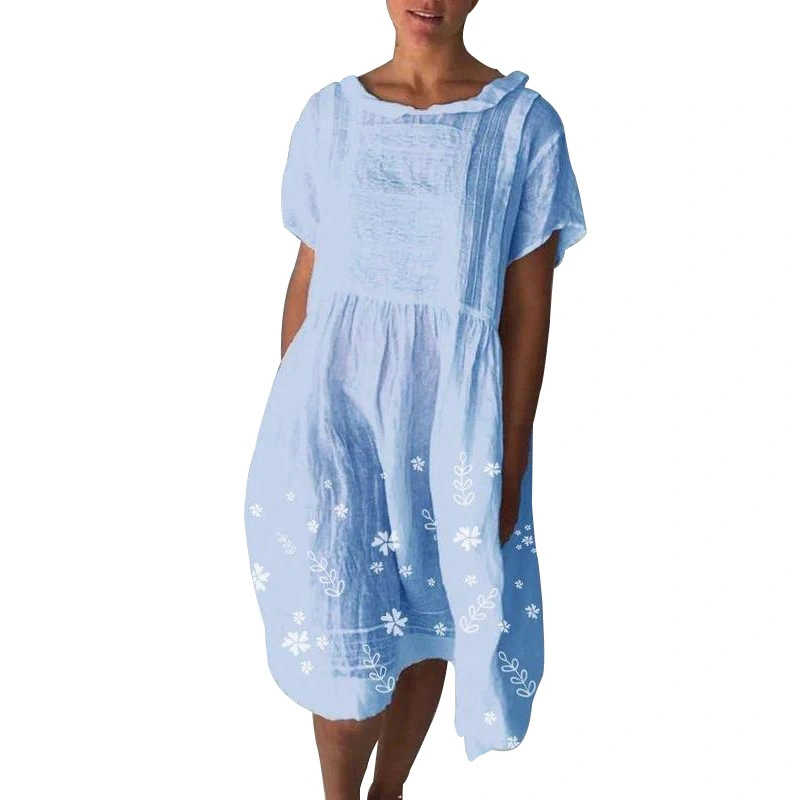 Mid-length embroidered dress