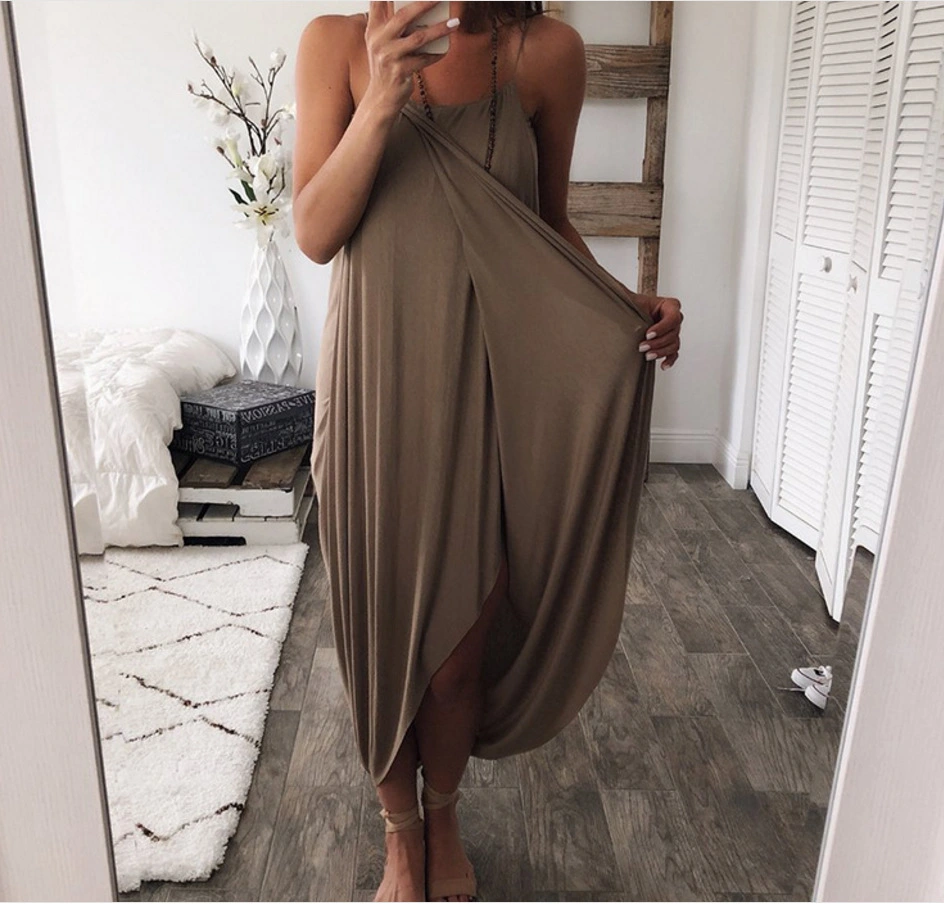 Knitted loose irregular dress