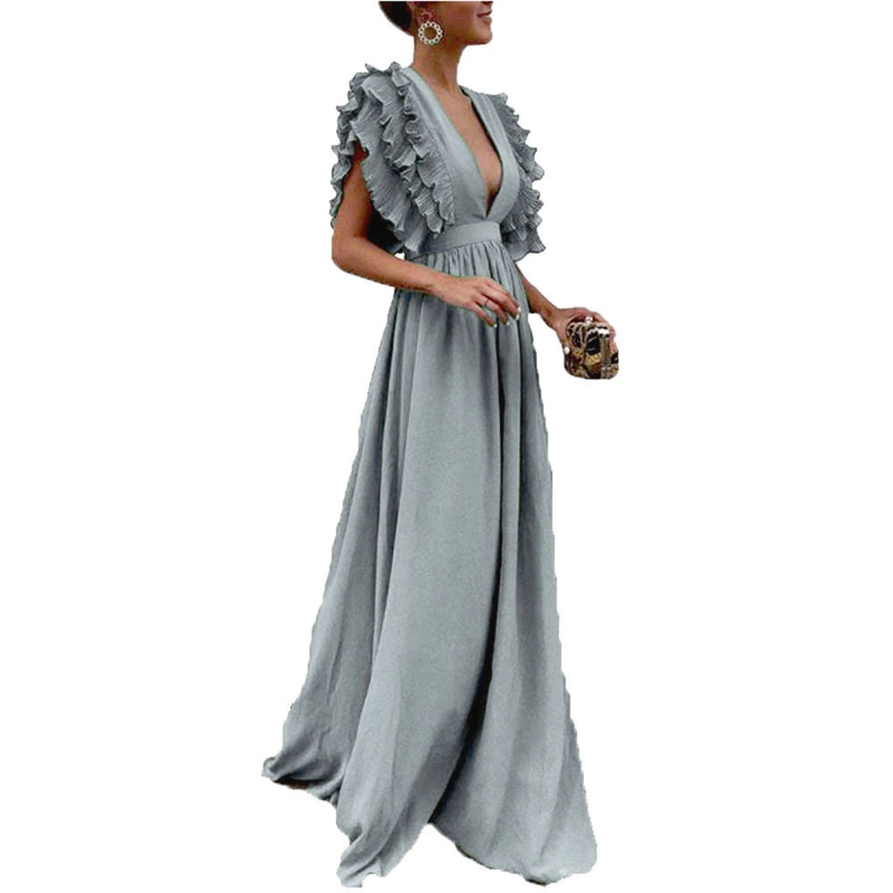 Women's solid color dress