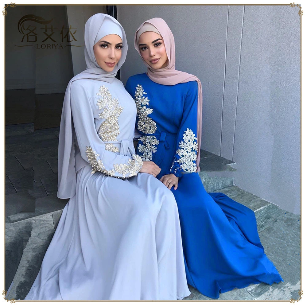 Dignified embroidery long dress with big swing