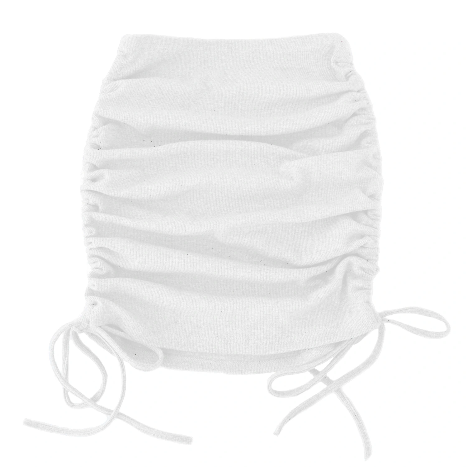 Women's Knitted Thread Side Drawstring Stretch Pleated Skirt