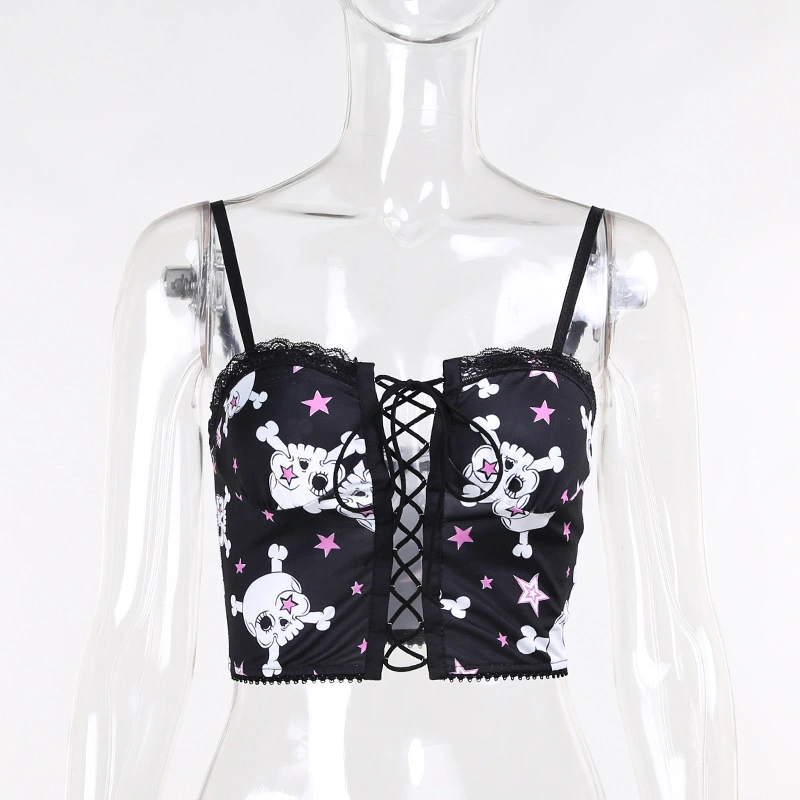 Cute Soft Cute Girl Heart Girl Heart Star Skull Skirt