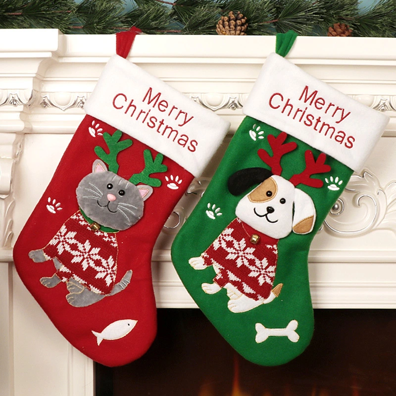 Cartoon Christmas Sock Gift Bag